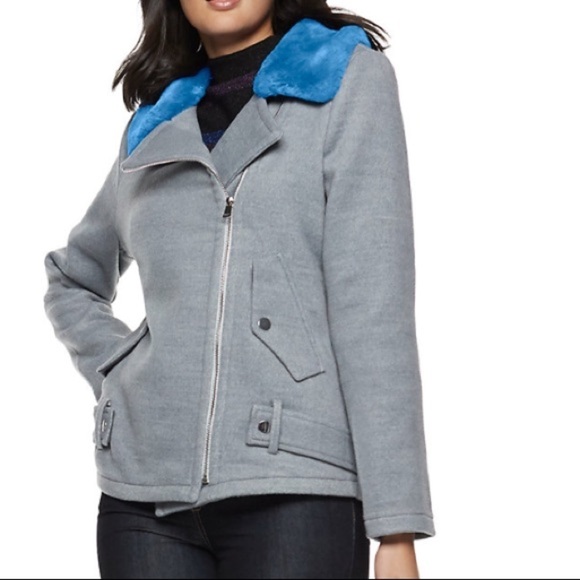 Nine West oversized belted moto jacket Large NWT - Picture 10 of 16